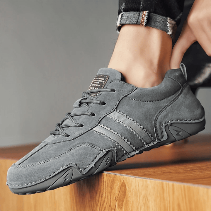 Nortvale - Casual Suede Leather Sneakers - 14:193#Gray;200000124:200000898