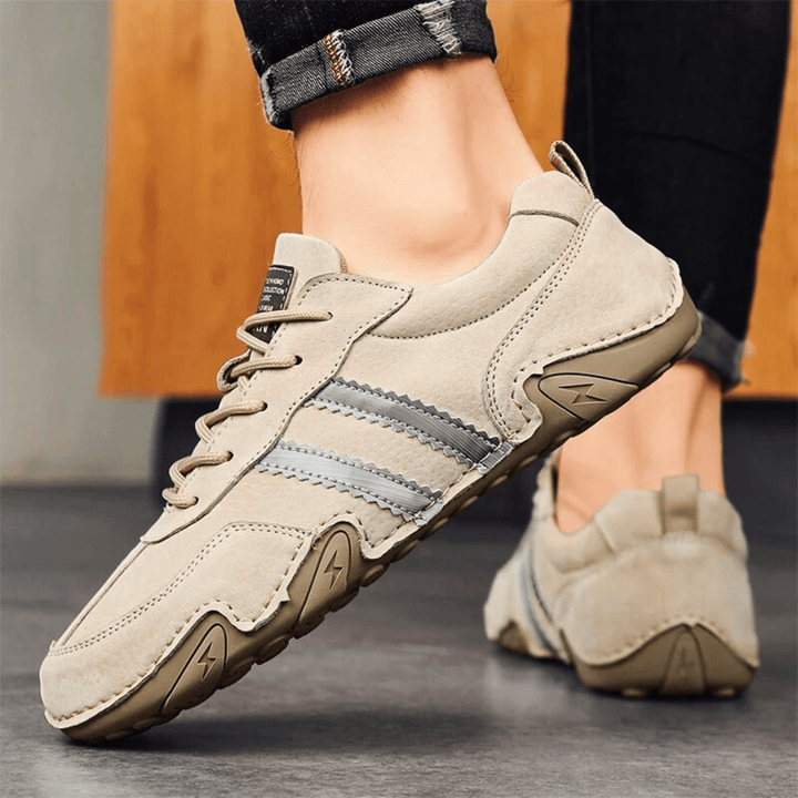 Nortvale - Casual Suede Leather Sneakers - 14:365458#Khaki;200000124:200000898