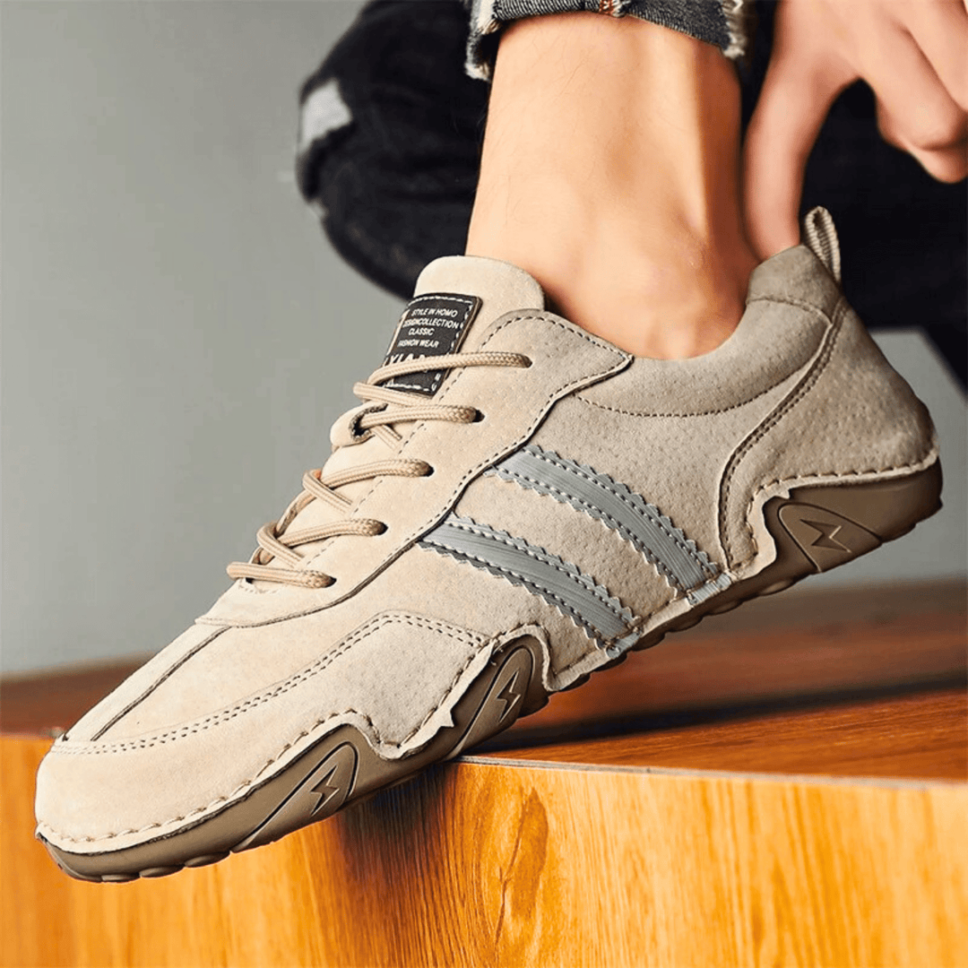 Nortvale - Casual Suede Leather Sneakers - 14:365458#Khaki;200000124:200000898