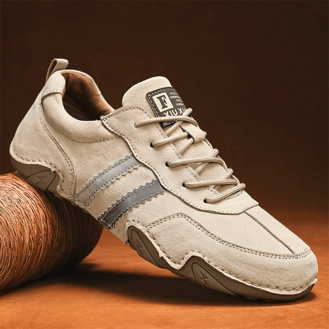 Nortvale - Casual Suede Leather Sneakers - 14:365458#Khaki;200000124:200000898
