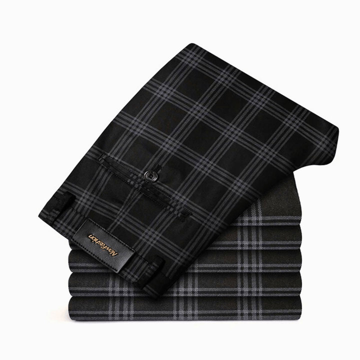 Nortvale - Checkered Slim Fit Business Pants - 14:193;5:200001014