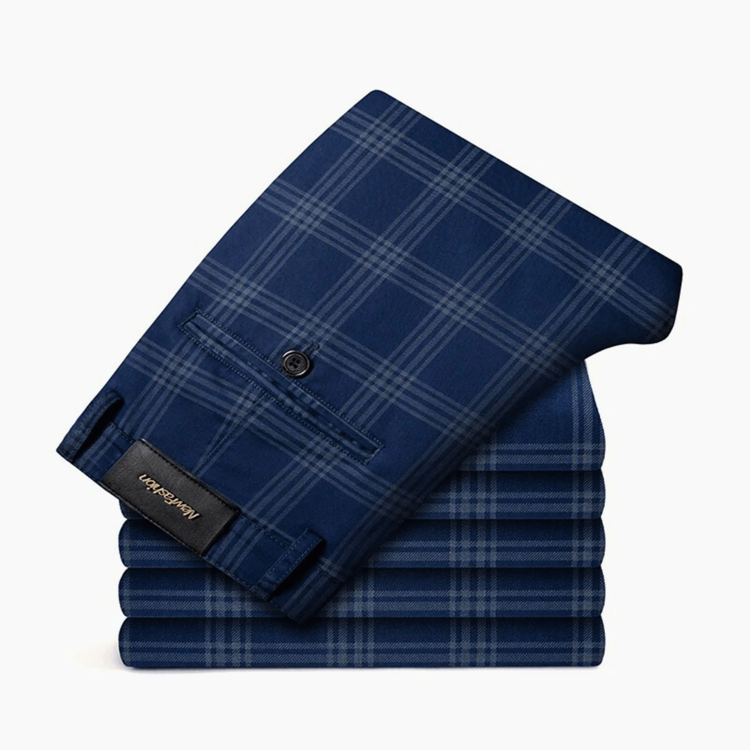 Nortvale - Checkered Slim Fit Business Pants - 14:193;5:200001014