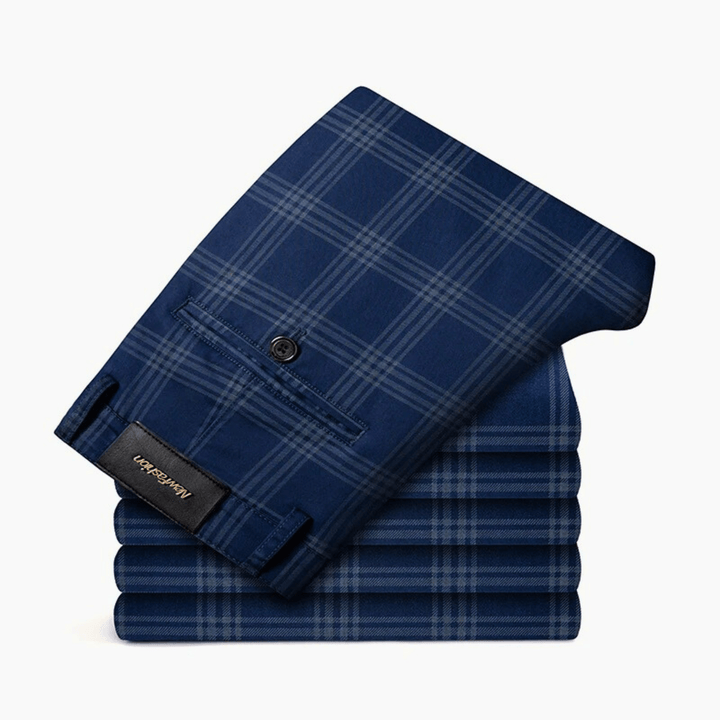 Nortvale - Checkered Slim Fit Business Pants - 14:193;5:200001014