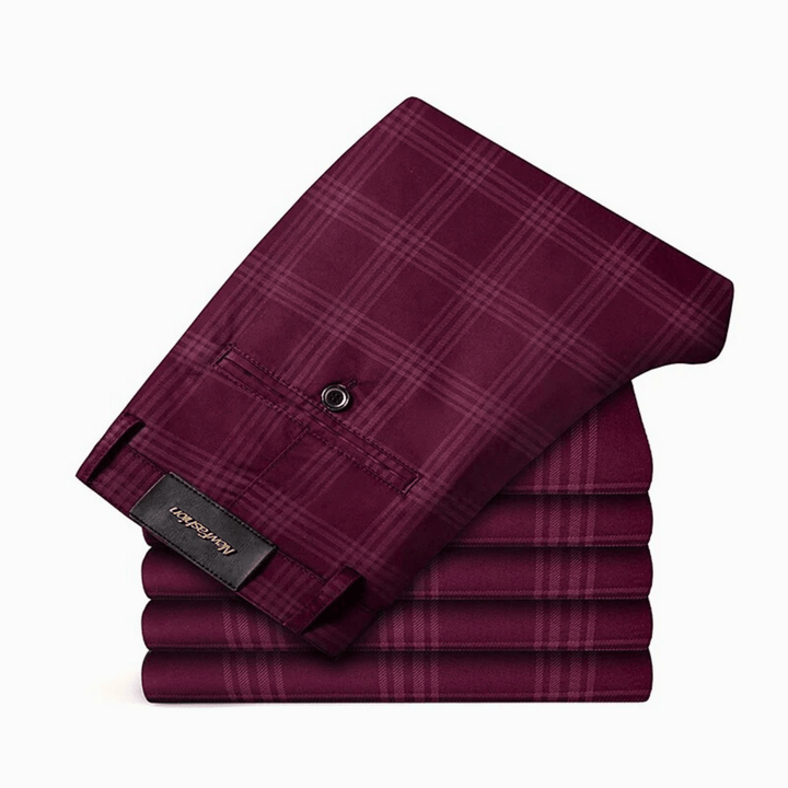 Nortvale - Checkered Slim Fit Business Pants - 14:193;5:200001014