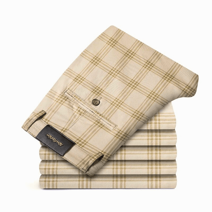 Nortvale - Checkered Slim Fit Business Pants - 14:193;5:200001014