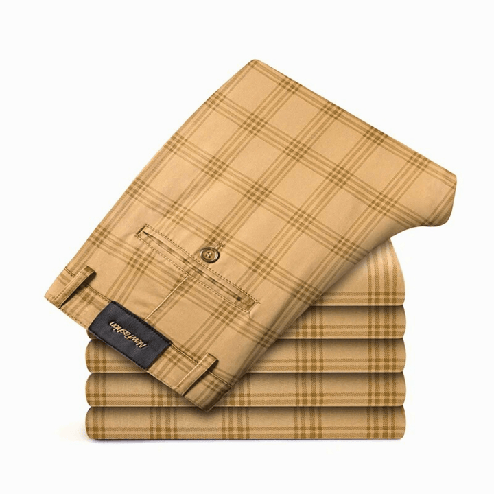 Nortvale - Checkered Slim Fit Business Pants - 14:193;5:200001014
