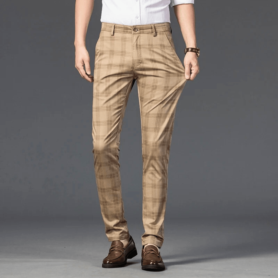 Nortvale - Checkered Slim Fit Business Pants - 14:200001438;5:200001014