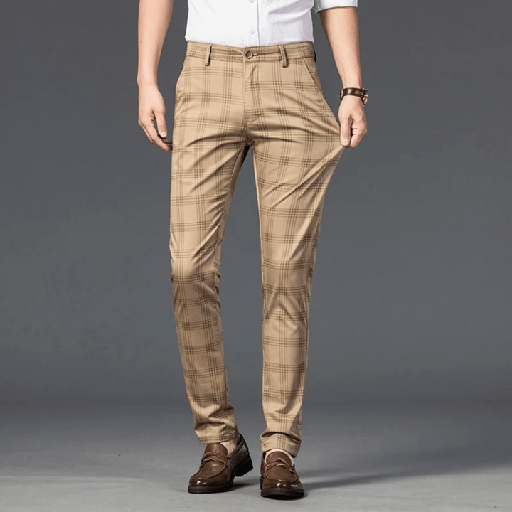 Nortvale - Checkered Slim Fit Business Pants - 14:200001438;5:200001014
