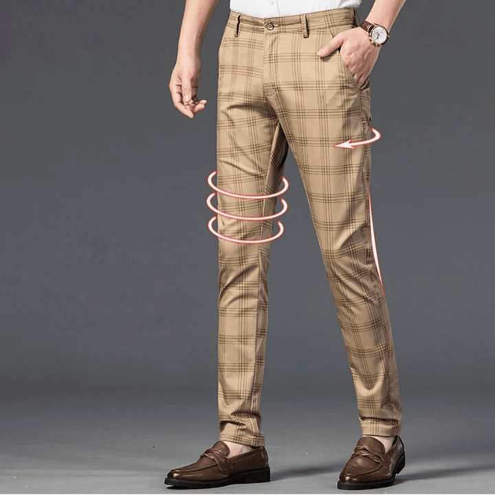 Nortvale - Checkered Slim Fit Business Pants - 14:200001438;5:200001014