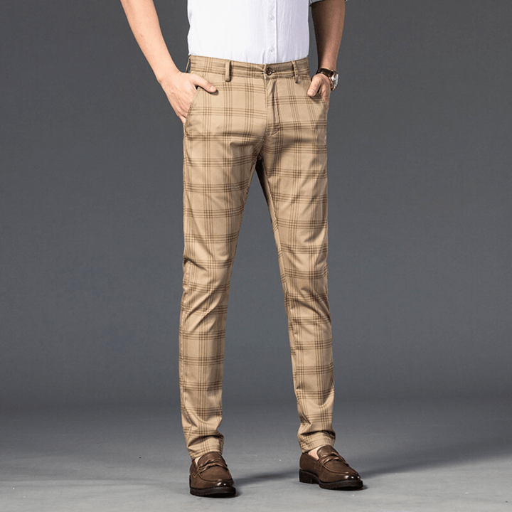 Nortvale - Checkered Slim Fit Business Pants - 14:200001438;5:200001014