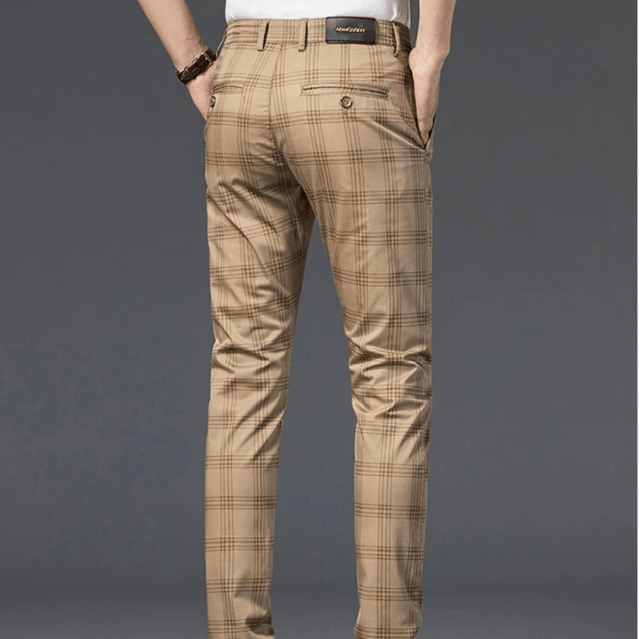 Nortvale - Checkered Slim Fit Business Pants - 14:200001438;5:200001014