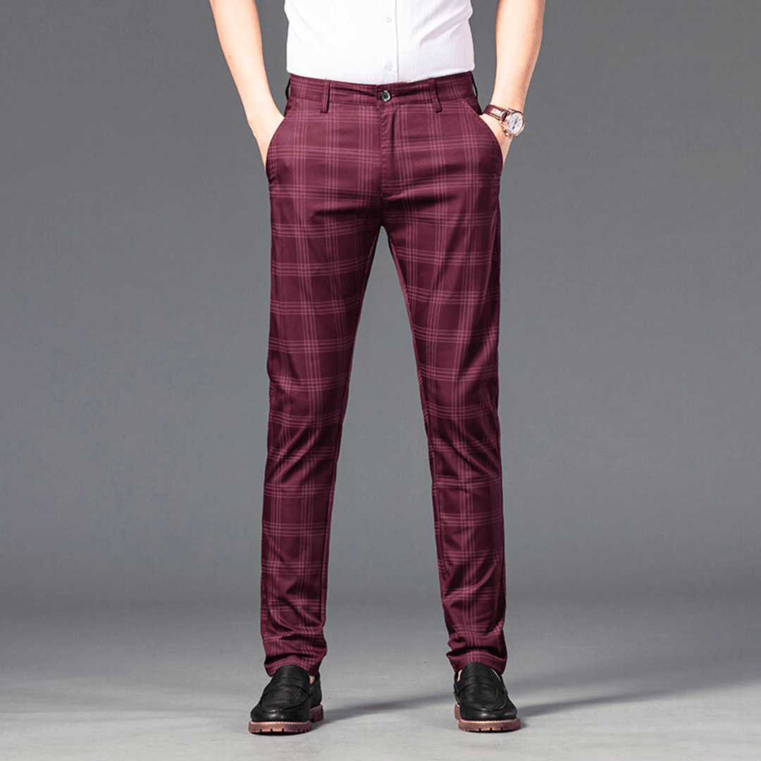 Nortvale - Checkered Slim Fit Business Pants - 14:200002984;5:200001014