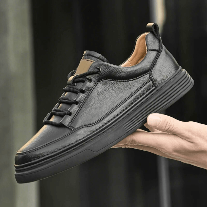 Nortvale - Classic Genuine Leather Sneakers - 14:193#Black1;200000124:200000334