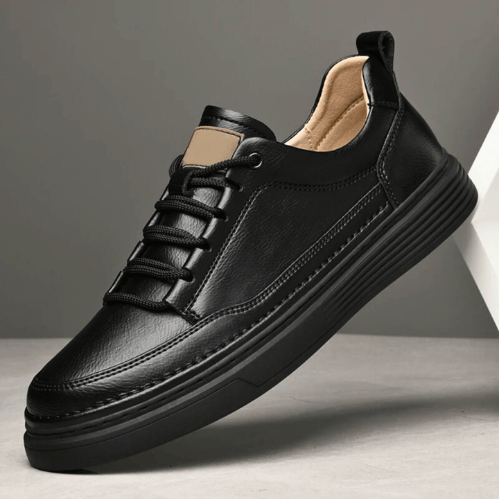 Nortvale - Classic Genuine Leather Sneakers - 14:193#Black1;200000124:200000334