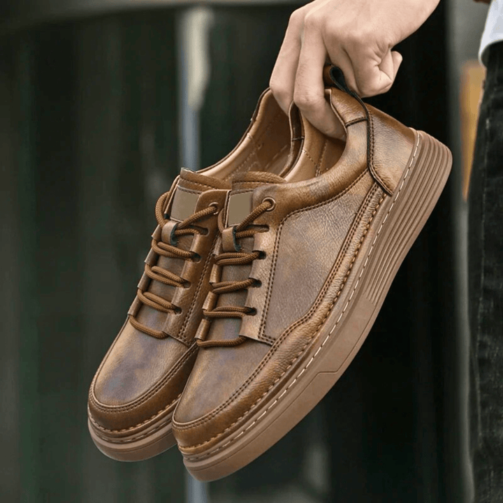 Nortvale - Classic Genuine Leather Sneakers - 14:365458#Brown1;200000124:200000334