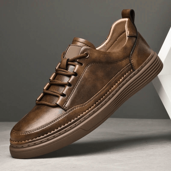 Nortvale - Classic Genuine Leather Sneakers - 14:365458#Brown1;200000124:200000334
