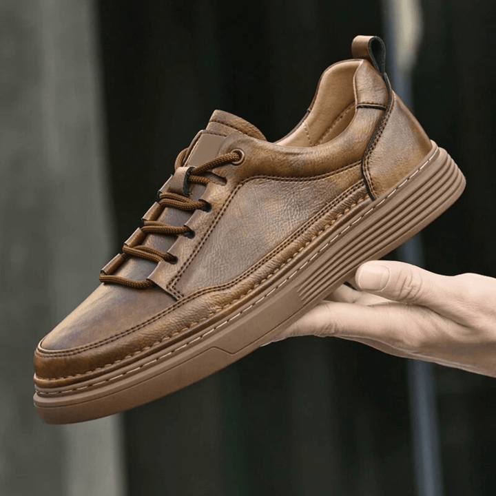 Nortvale - Classic Genuine Leather Sneakers - 14:365458#Brown1;200000124:200000334