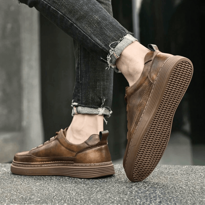 Nortvale - Classic Genuine Leather Sneakers - 14:365458#Brown1;200000124:200000334