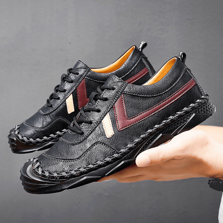 Nortvale - ClassicStep Retro Leather Sneakers - 14:193#Black;200000124:200000898