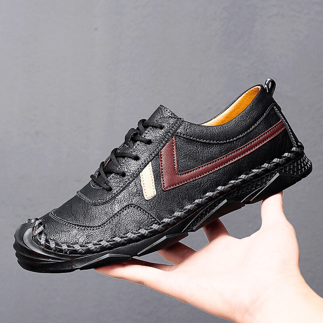 Nortvale - ClassicStep Retro Leather Sneakers - 14:193#Black;200000124:200000898
