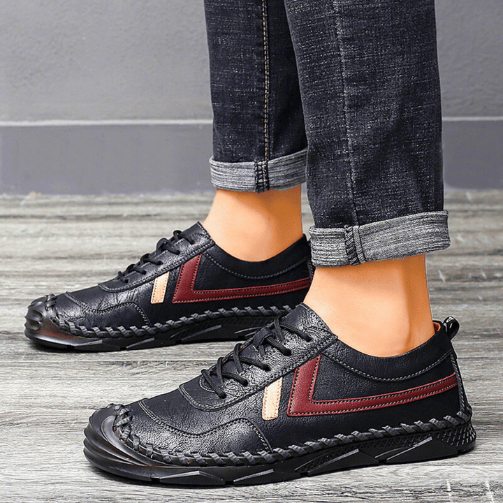 Nortvale - ClassicStep Retro Leather Sneakers - 14:193#Black;200000124:200000898