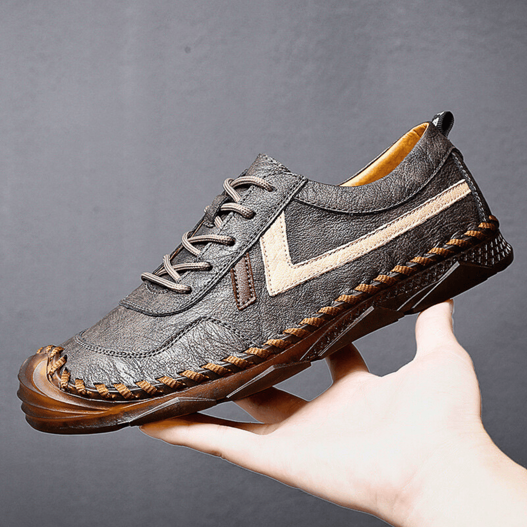 Nortvale - ClassicStep Retro Leather Sneakers - 14:691#Gray;200000124:200000898
