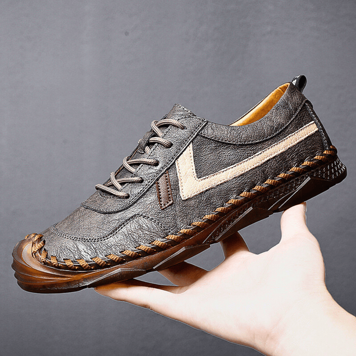 Nortvale - ClassicStep Retro Leather Sneakers - 14:691#Gray;200000124:200000898