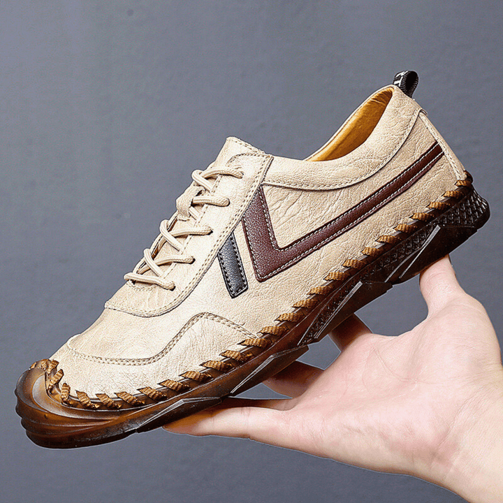 Nortvale - ClassicStep Retro Leather Sneakers - 14:771#Beige;200000124:200000898