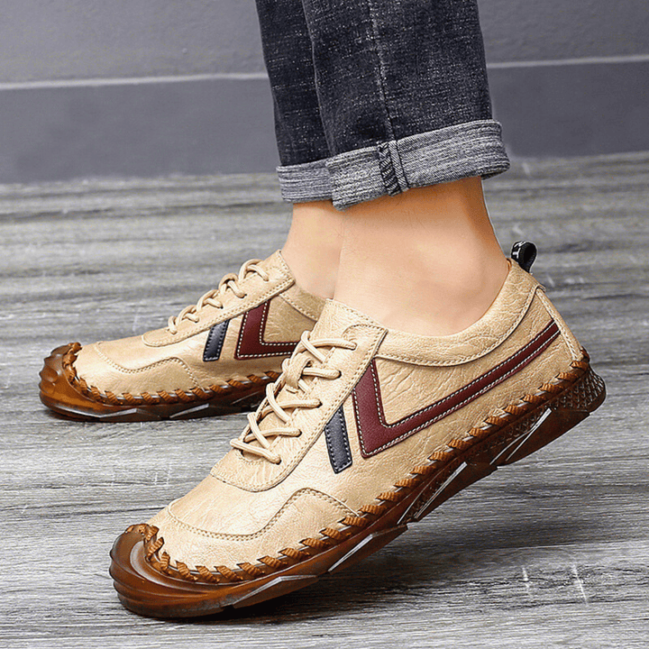 Nortvale - ClassicStep Retro Leather Sneakers - 14:771#Beige;200000124:200000898