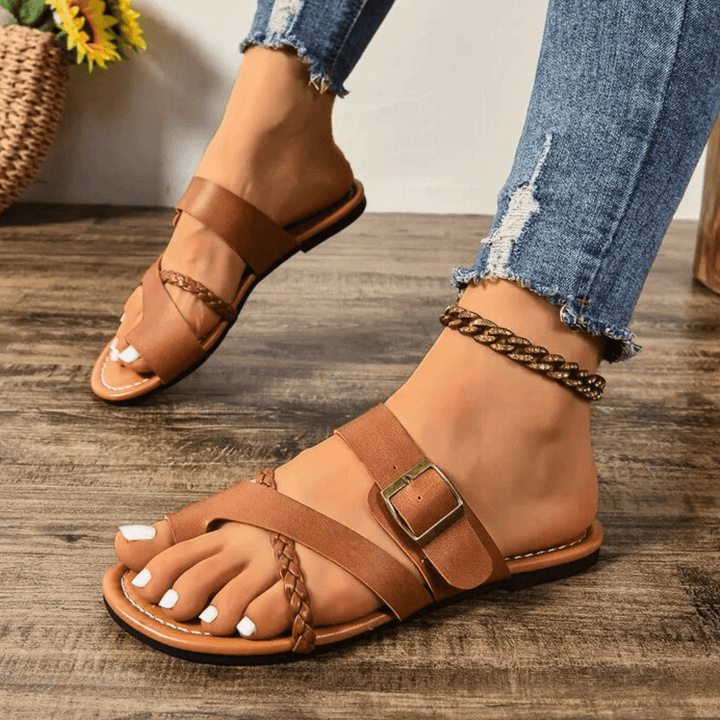Nortvale - Clip - Toe Leather Sandals - 14:365458#brown 01 - 2;200000124:200000334