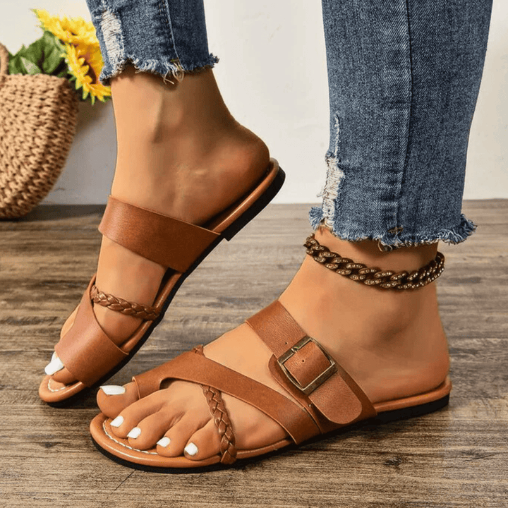 Nortvale - Clip - Toe Leather Sandals - 14:365458#brown 01 - 2;200000124:200000334