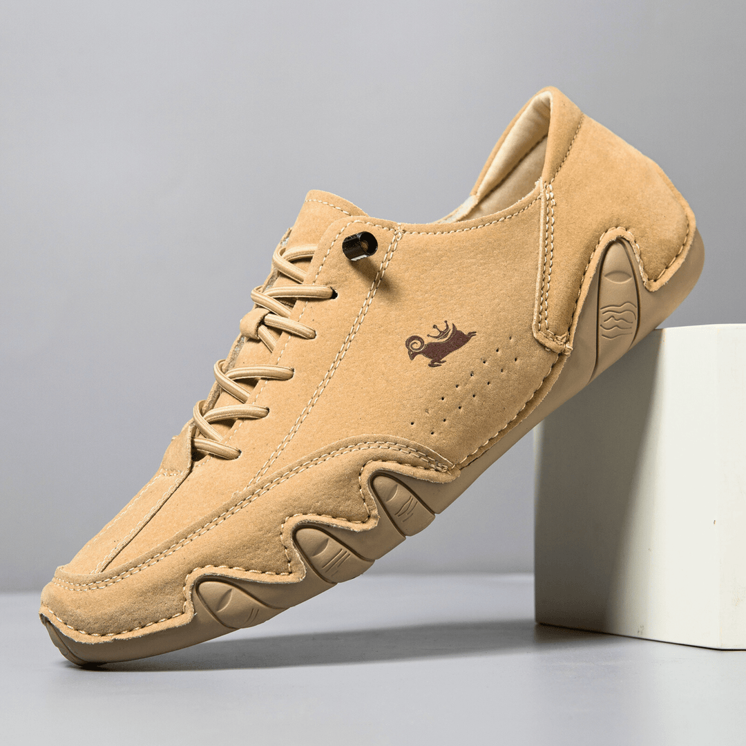 Nortvale - Comfortable Flat Leather Sneakers - 14:200006152#F8009 Apple Green;200000124:200000898