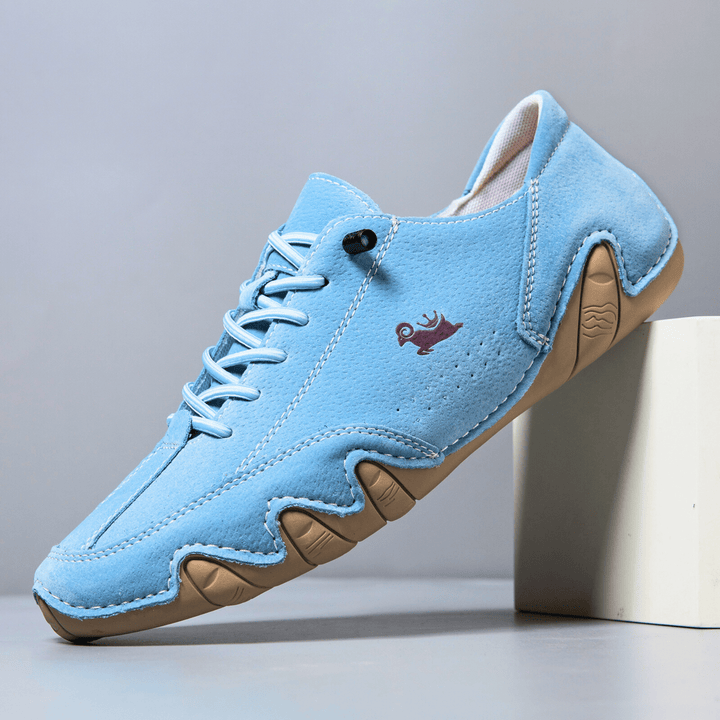 Nortvale - Comfortable Flat Leather Sneakers - 14:365458#F8009 brown;200000124:200000898