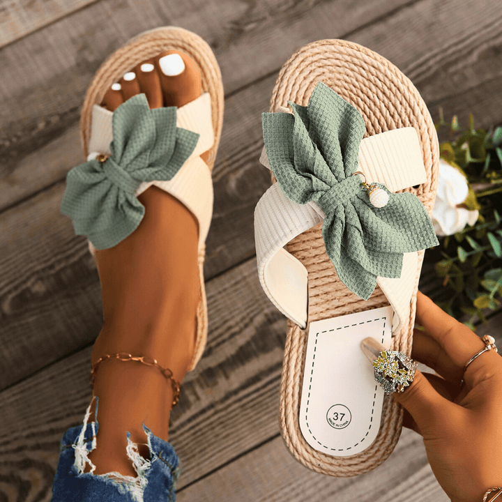 Nortvale - Coral Bow Summer Sandals - 14:175#Green;200000124:200000333;200007763:201441035