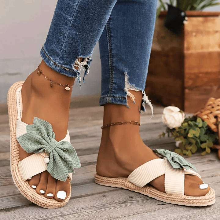Nortvale - Coral Bow Summer Sandals - 14:175#Green;200000124:200000333;200007763:201441035