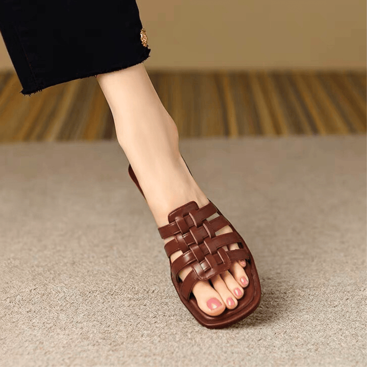 Nortvale - Cross - Handwoven Leather Sandals - 14:200006154;200000124:200000333