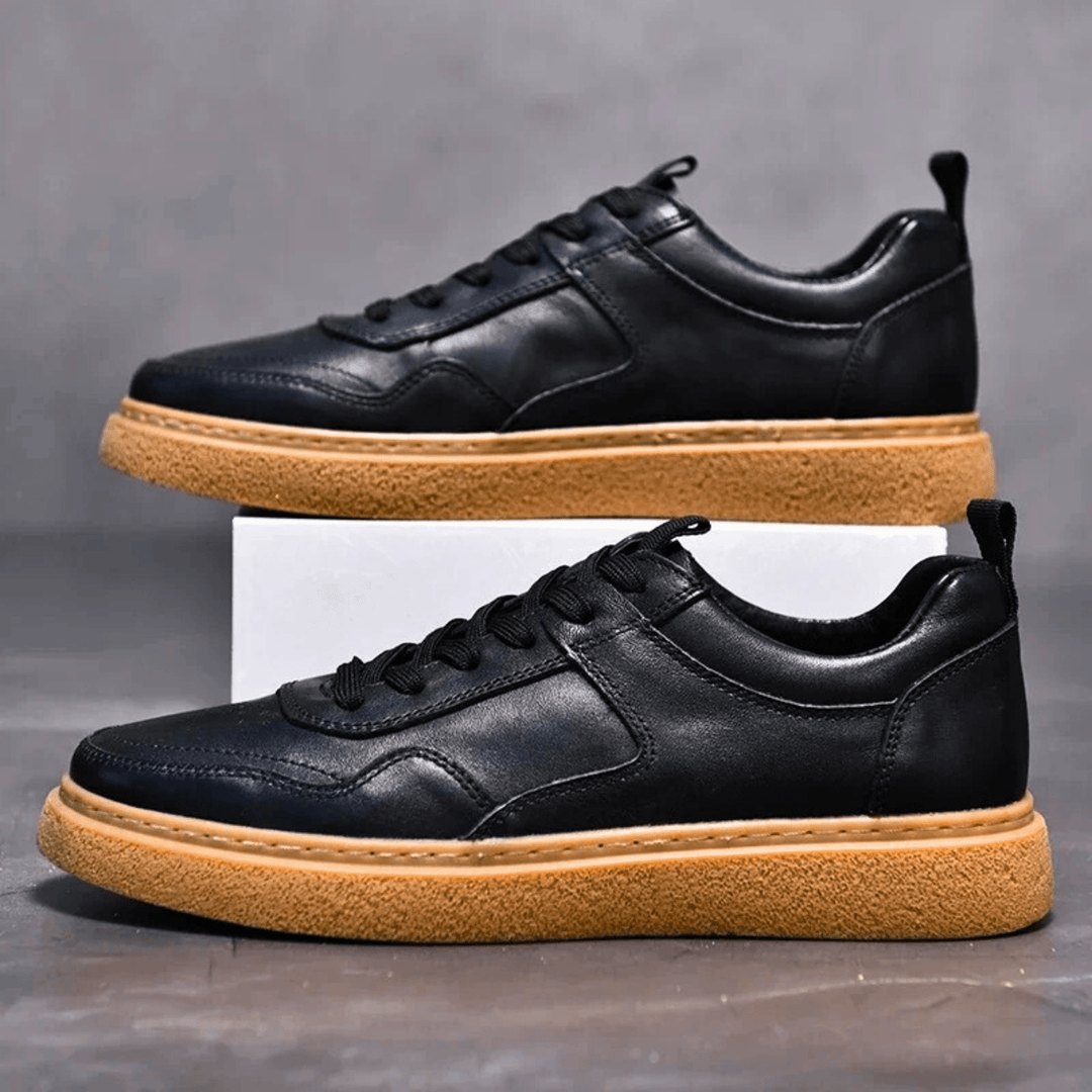 Nortvale - Designer Genuine Leather Sneakers - 14:193#Black;200000124:100010482