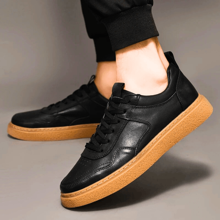 Nortvale - Designer Genuine Leather Sneakers - 14:193#Black;200000124:100010482