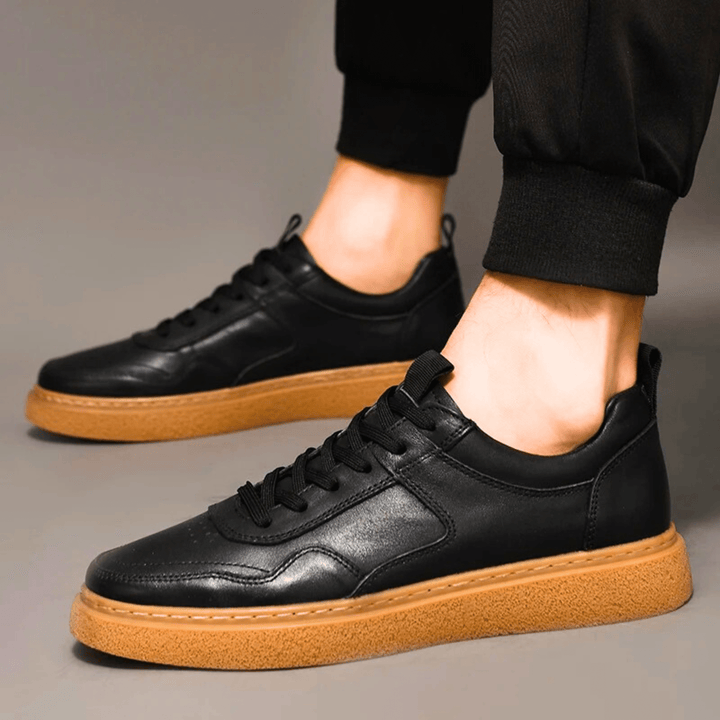 Nortvale - Designer Genuine Leather Sneakers - 14:193#Black;200000124:100010482