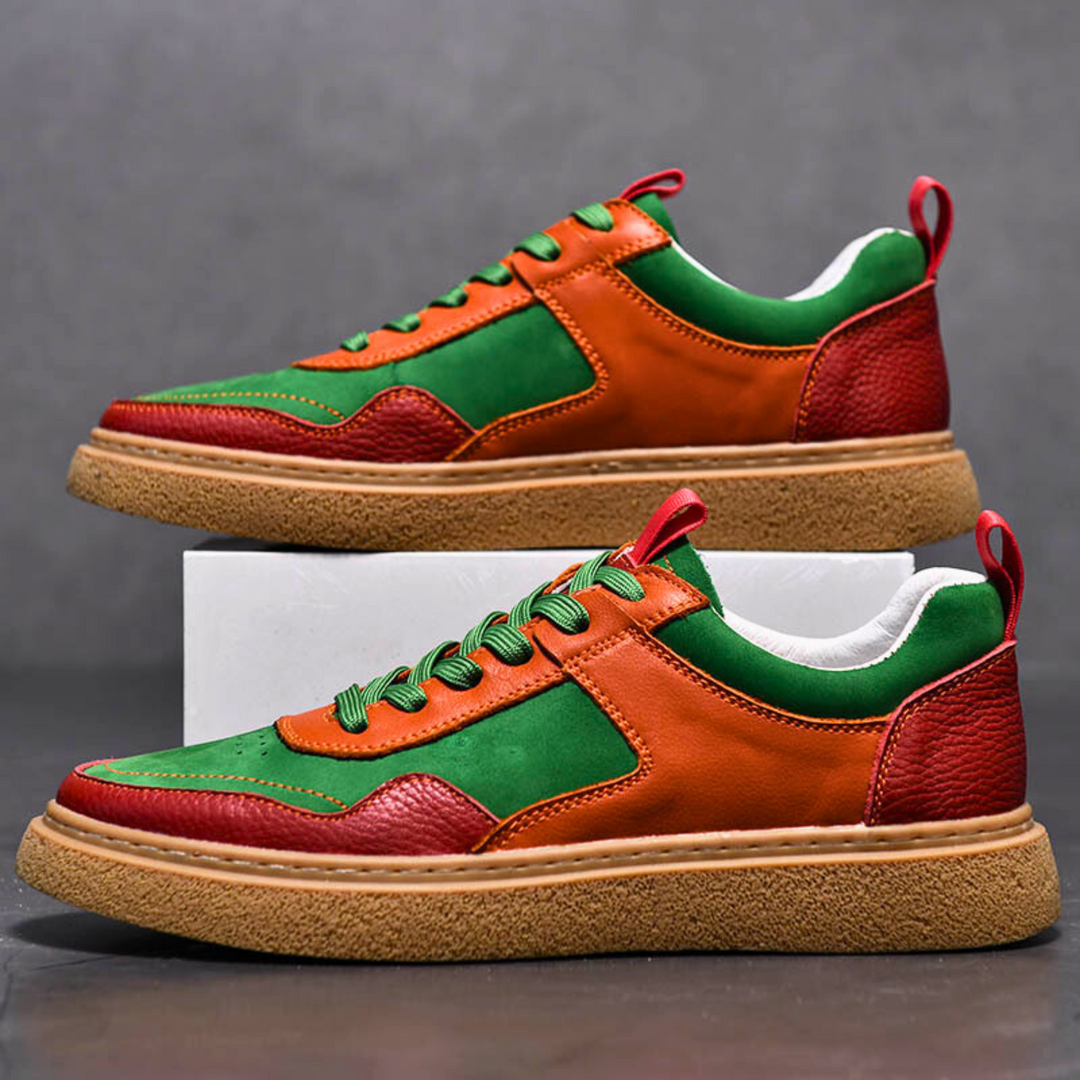 Nortvale - Designer Genuine Leather Sneakers - 14:350852#Lime Green;200000124:100010482