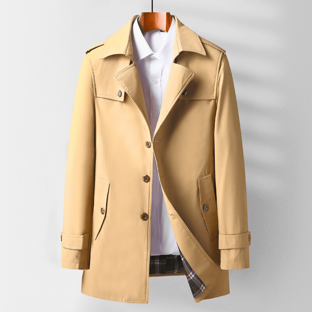 Nortvale - Executive Classic Lapel Coat - 14:173#khaki;5:361386#M 50kg - 55kg