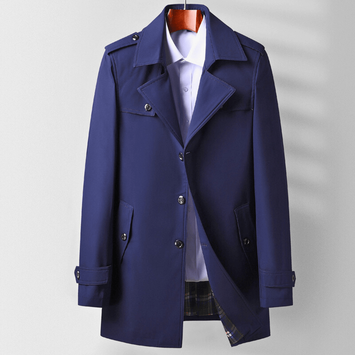 Nortvale - Executive Classic Lapel Coat - 14:771#Navy blue;5:361386#M 50kg - 55kg