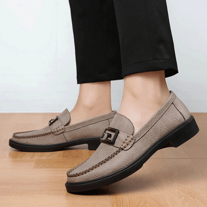 Nortvale - Formal Genuine Leather Loafers - 14:365458#Camel;200000124:200000898