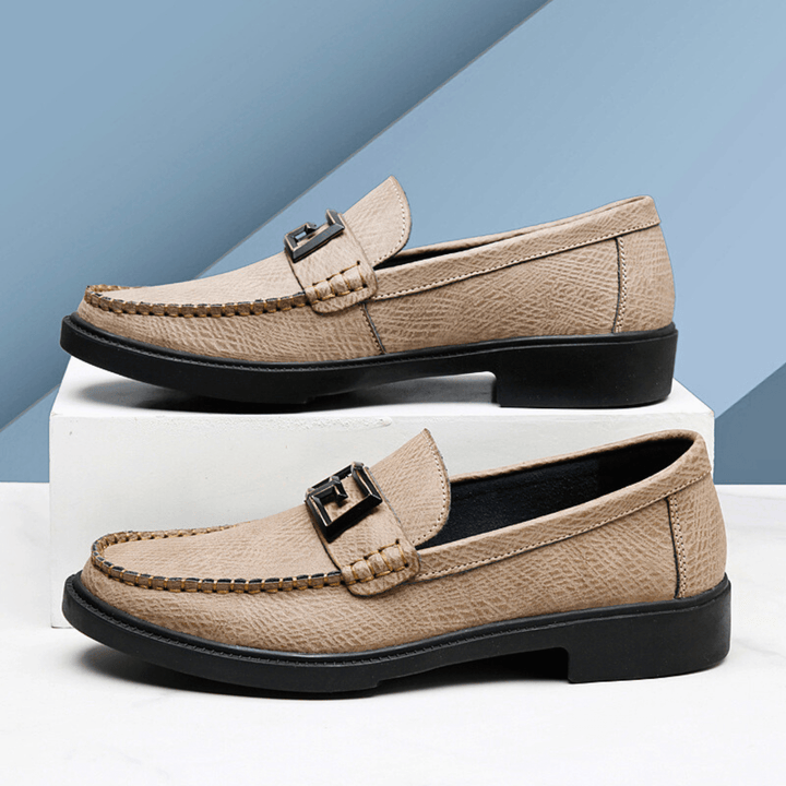 Nortvale - Formal Genuine Leather Loafers - 14:365458#Camel;200000124:200000898