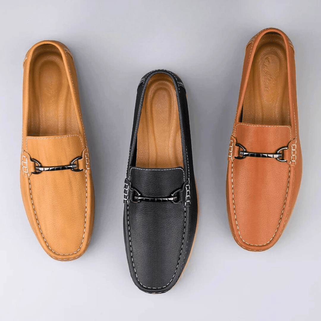 Nortvale - Genuine Leather Casual Moccasins - 14:365458#Brown;200000124:200000334