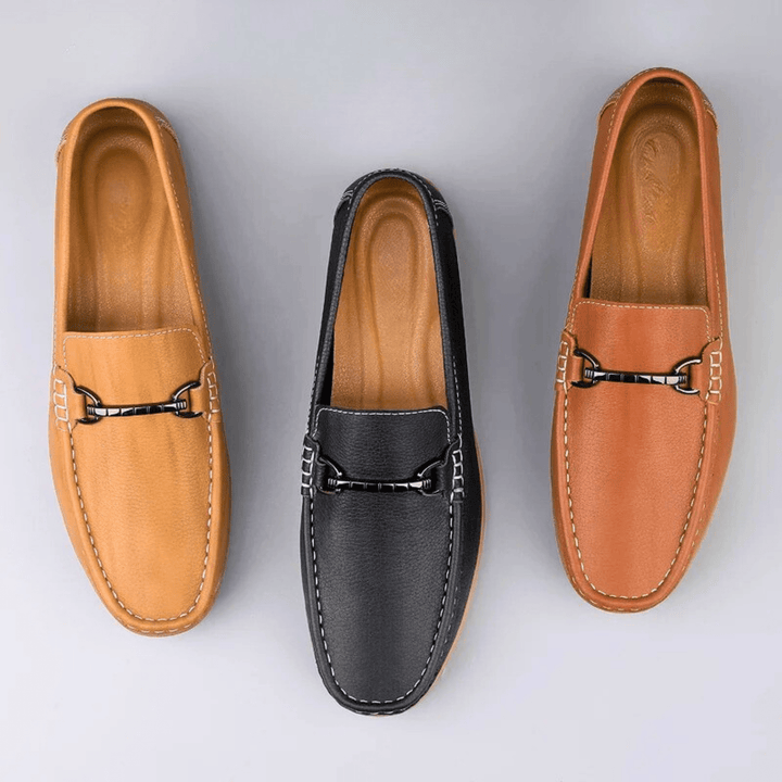 Nortvale - Genuine Leather Casual Moccasins - 14:365458#Brown;200000124:200000334