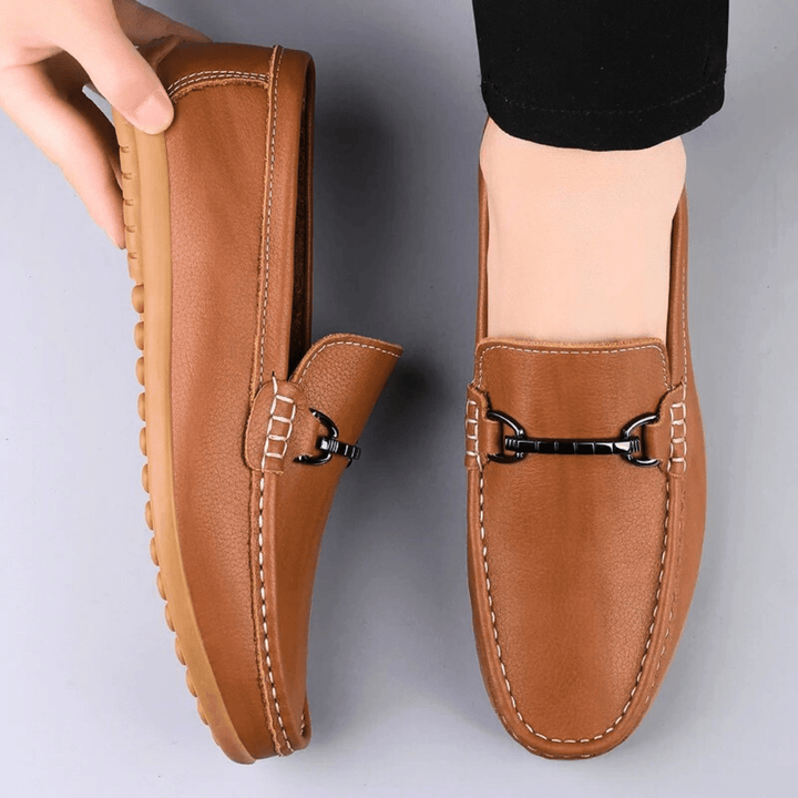Nortvale - Genuine Leather Casual Moccasins - 14:365458#Brown;200000124:200000334