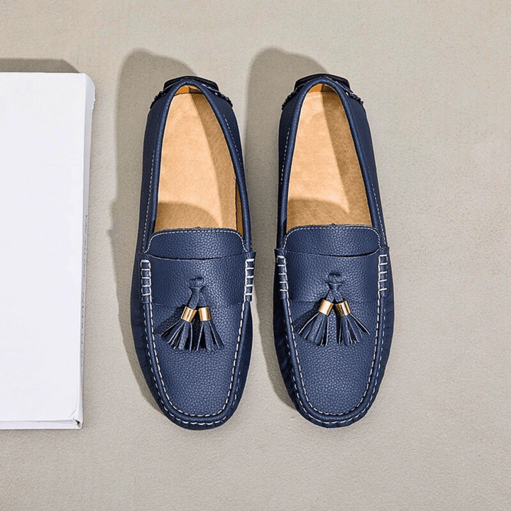 Nortvale - Genuine Leather Tassel Slip - Ons - 14:173;200000124:200000898