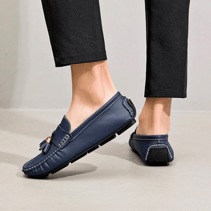 Nortvale - Genuine Leather Tassel Slip - Ons - 14:173;200000124:200000898