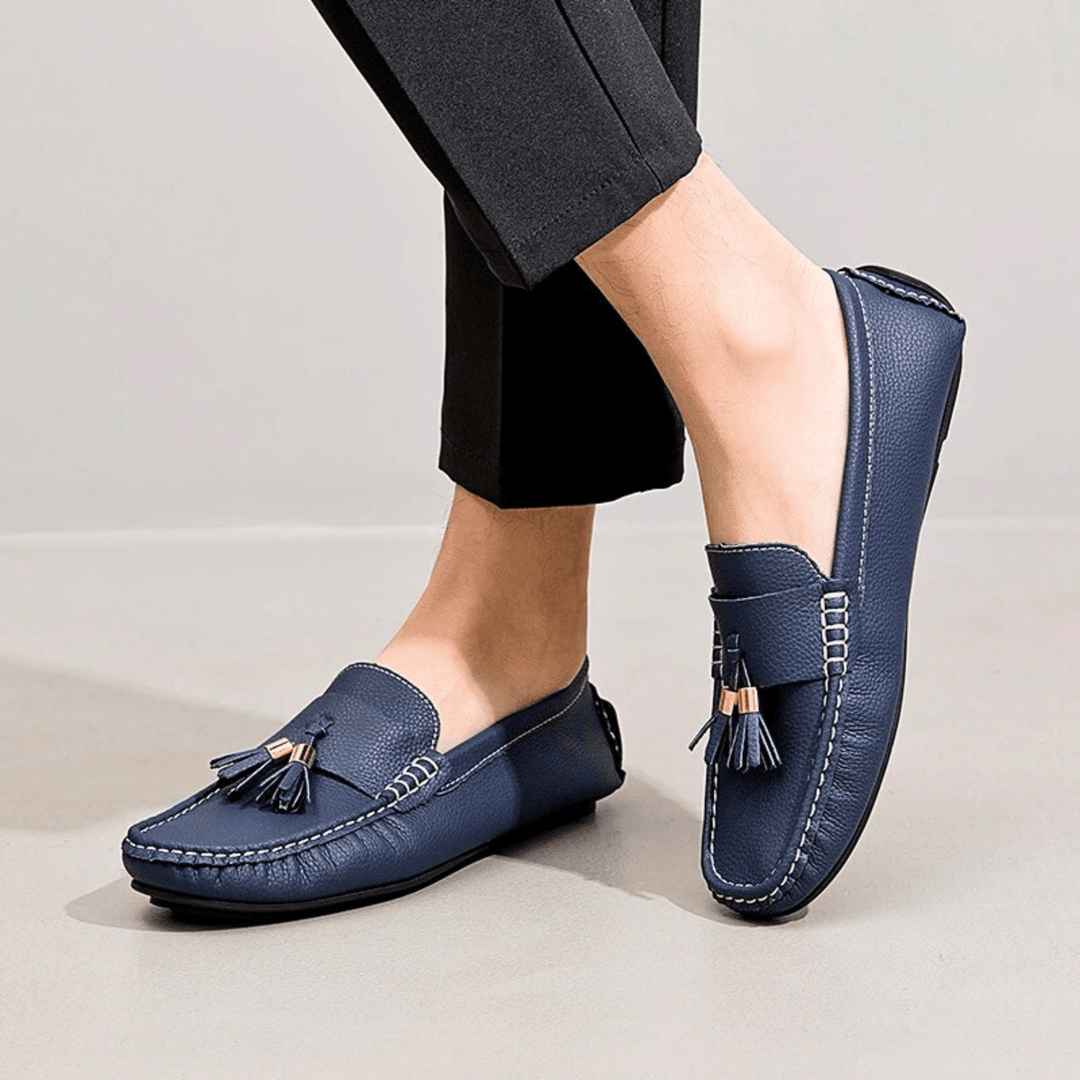 Nortvale - Genuine Leather Tassel Slip - Ons - 14:173;200000124:200000898